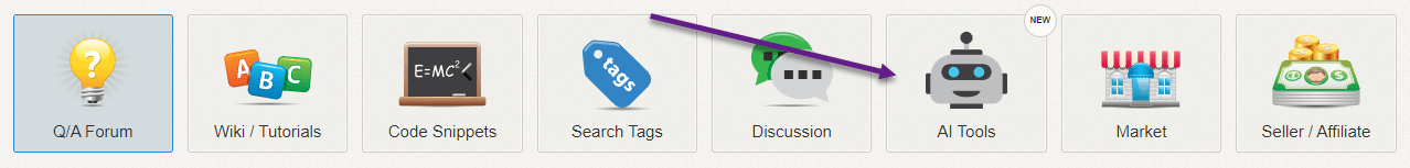 Potential new AI Tools section for Ozzu