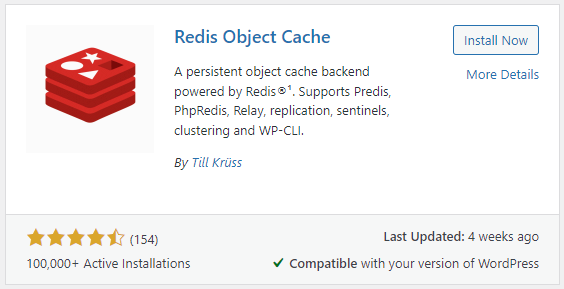 WordPress Redis Object Cache Plugin