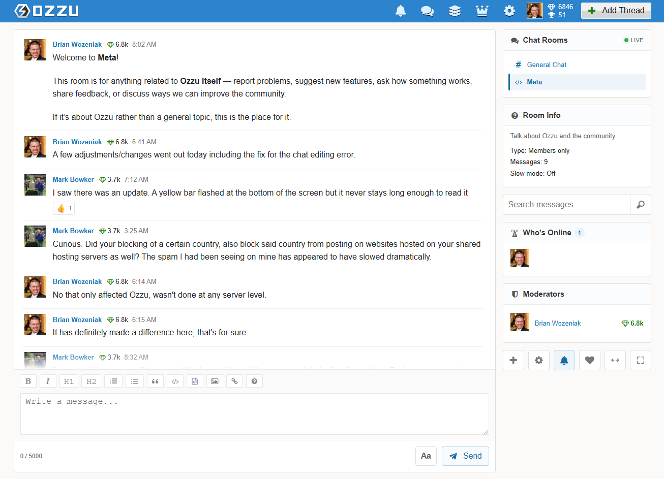 Ozzu Real-Time Chat