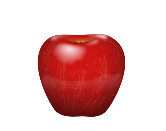 Depression on top of apple