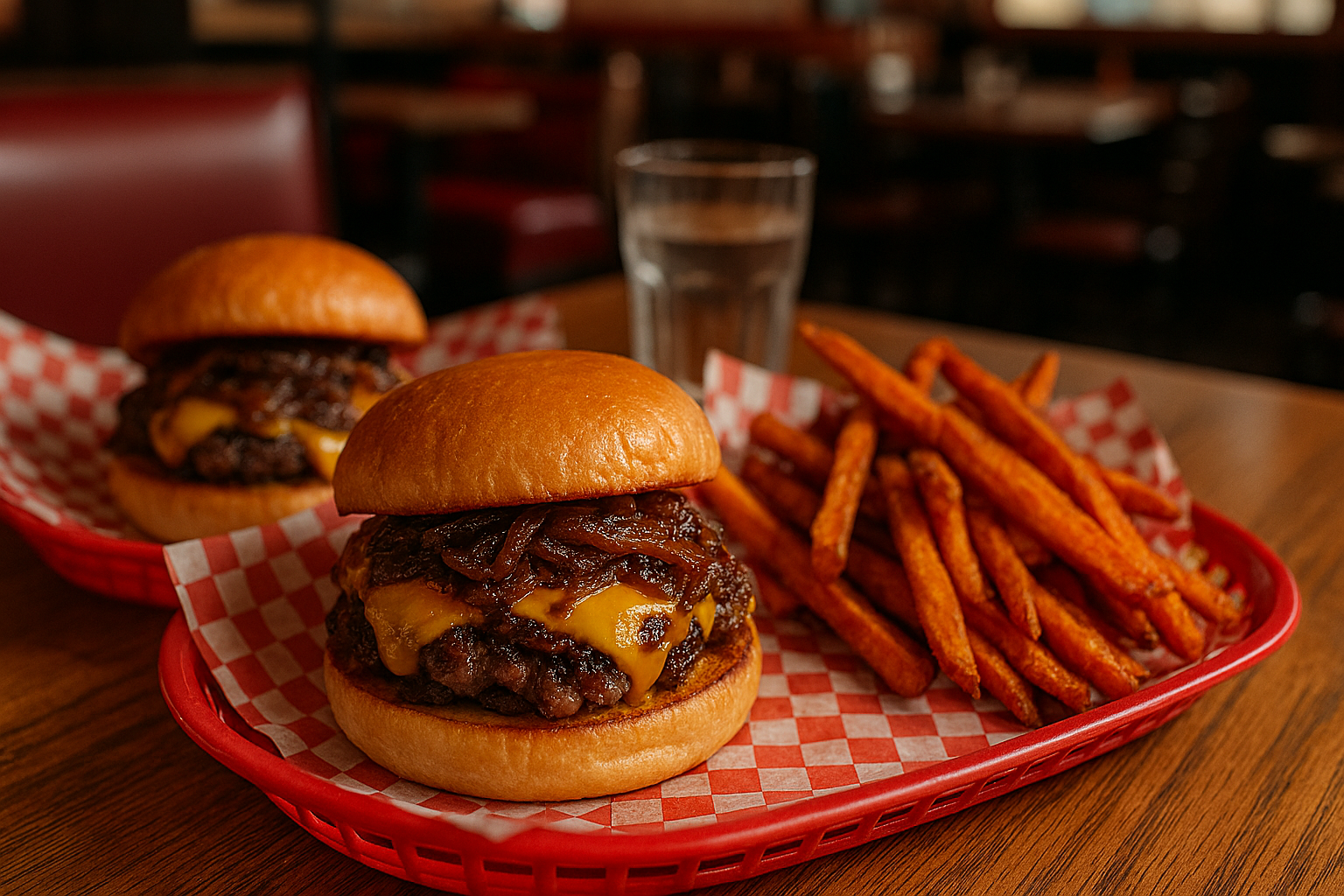 Third of three AI generated smash burgers