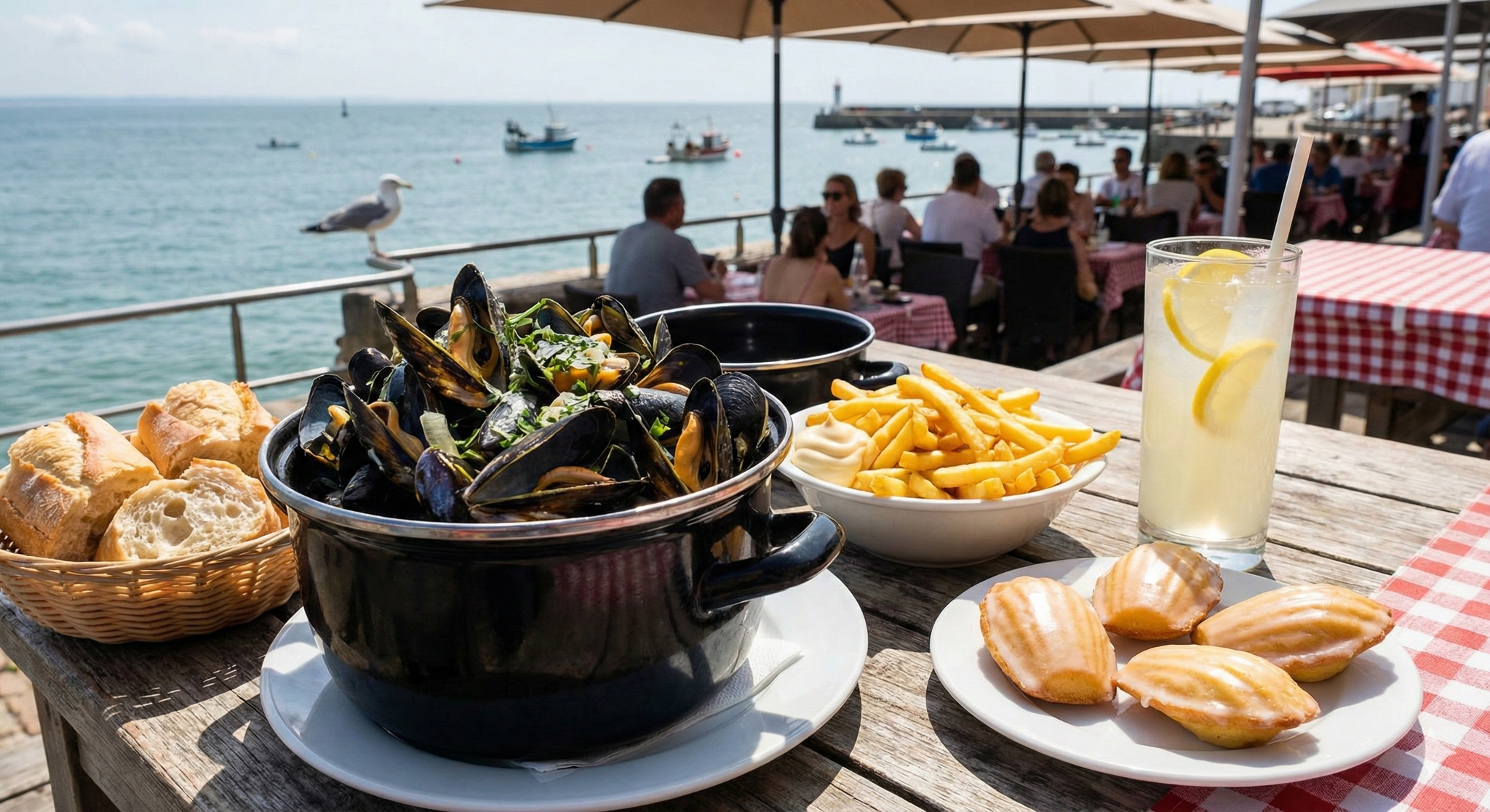 French Muscles coastal scene