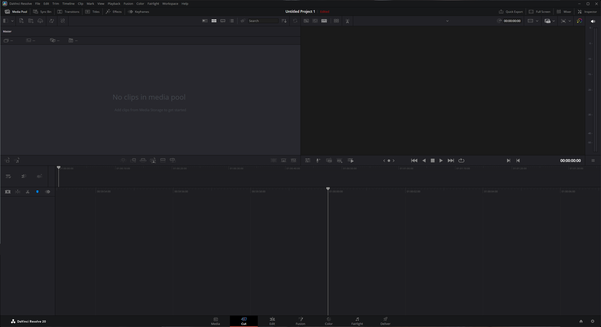 DaVinci Resolve Interface