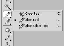 Slice tool selected